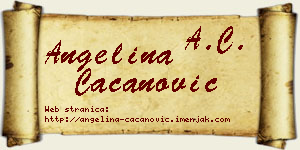 Angelina Cacanović vizit kartica